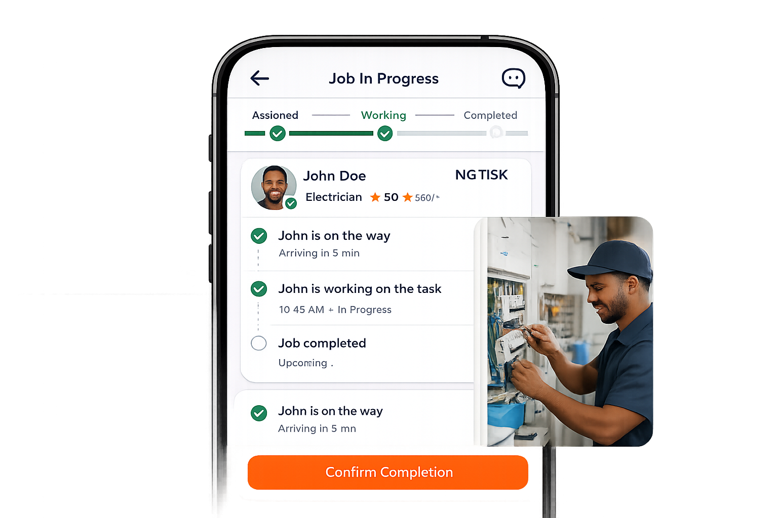 Job in progress